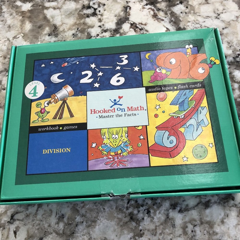 Hooked‎ On Math Level 4 Division Kit Vintage 1999 Cassettes Flashcards education